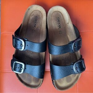Geox Black Sandals Comfortable Adjustable Straps